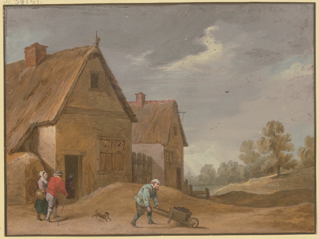 Dorfszene, Regnu, nach David Teniers d. J.