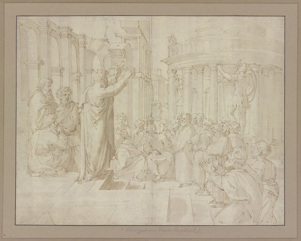 Der heilige Paulus predigt in Athen, Parmigianino;   ?