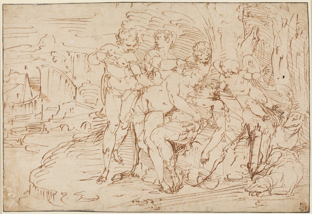 Venus mourning Adonis, Luca Cambiaso