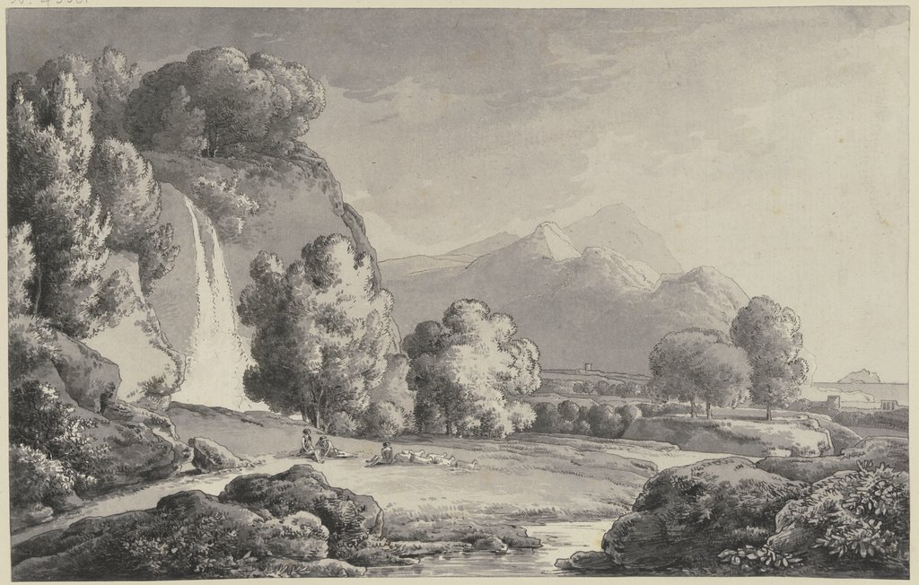 Mountain landscape with river, Franz Innocenz Josef Kobell