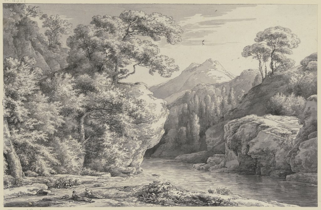 Mountain landscape with river, Franz Innocenz Josef Kobell