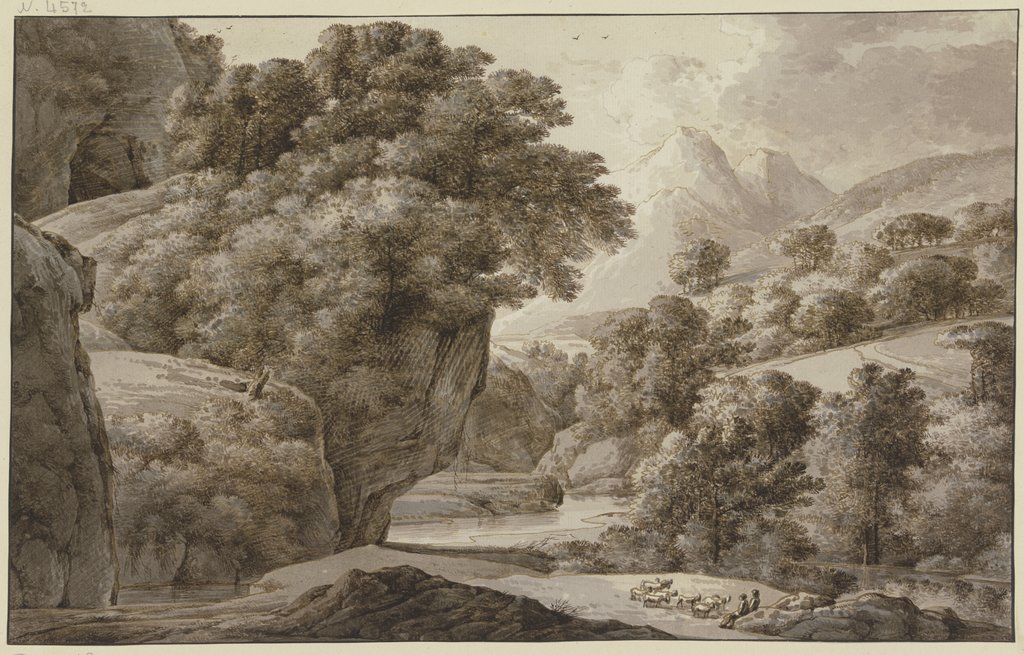 Felsige Landschaft mit Fluß, Franz Innocenz Josef Kobell