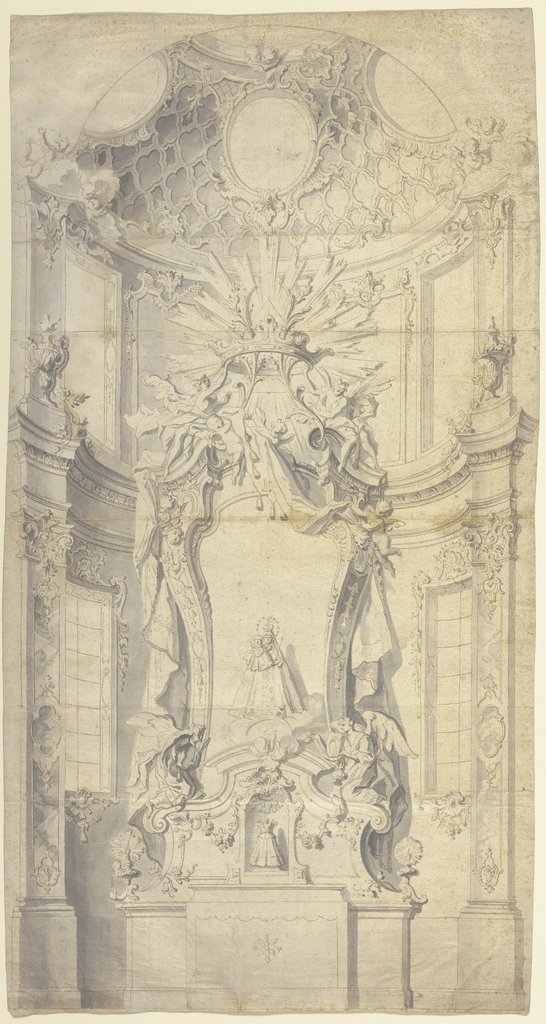 Sketch of an altar, Johann Baptist Zimmermann