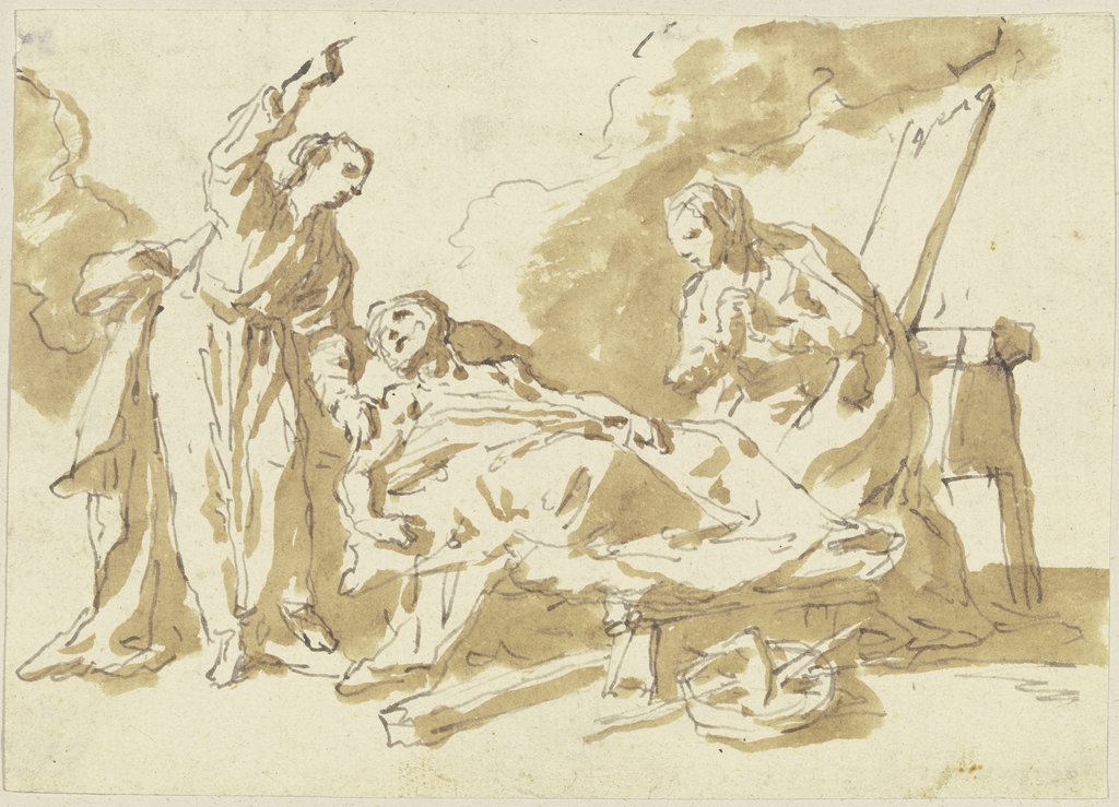 Death scene, southern German, 18th century