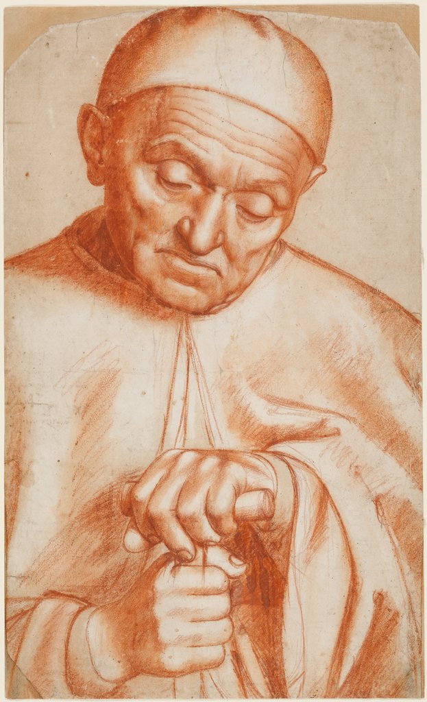 Kopf und Oberkörper eines alten Mannes, Meister der Sacra Conversazione Settmani
