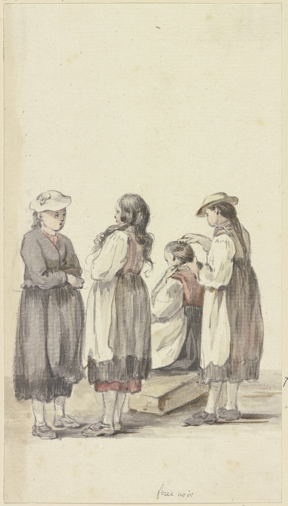 Vier Schwarzwälder Bauernmädchen, Georg Melchior Kraus