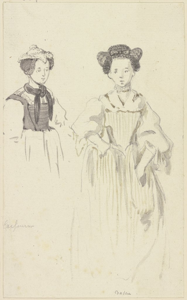Zwei Mädchen mit Hauben, Georg Melchior Kraus