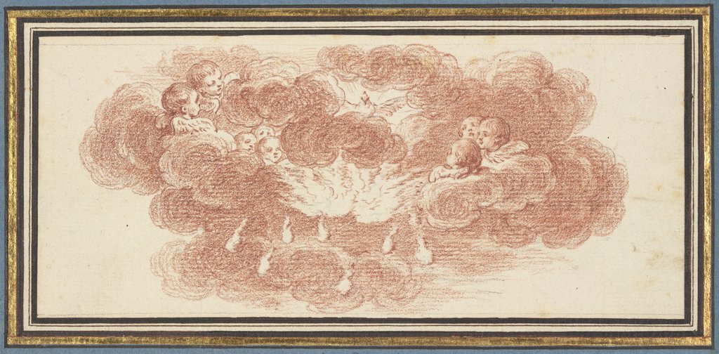 Der Heilige Geist, von Engeln umgeben, Charles-Nicolas Cochin the Younger