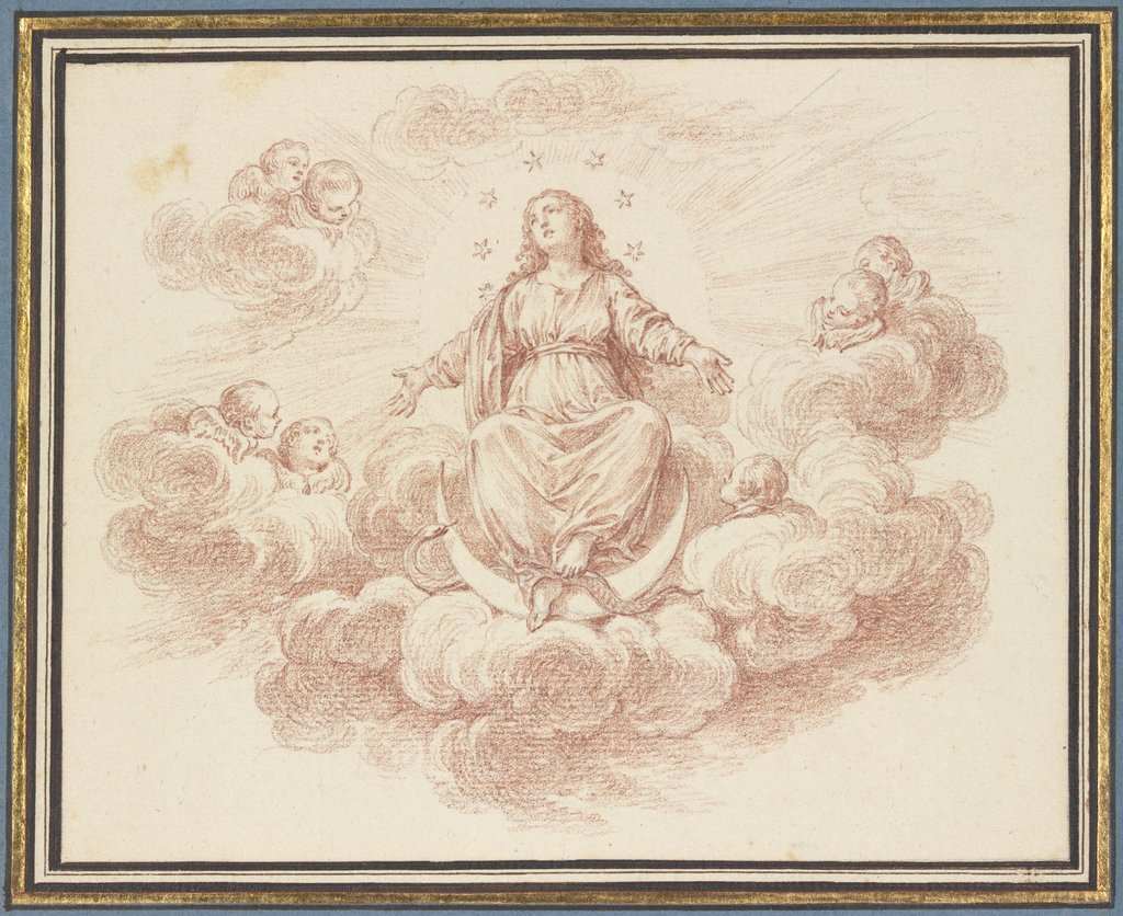 Mary on the crescent moon, Charles-Nicolas Cochin the Younger