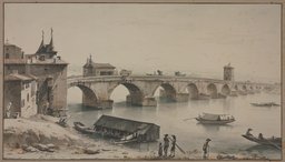 Ansicht der Rhône-Brücke in Lyon