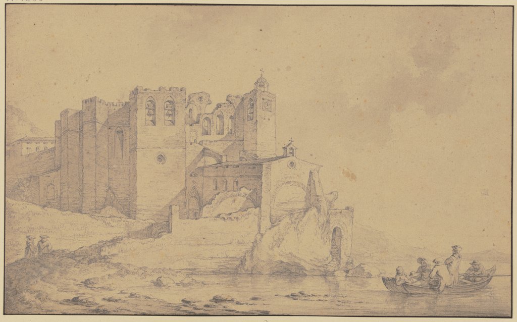 Blick auf ein altes Schloss an der Rhône, Philippe-Jacques de Loutherbourg d. J.