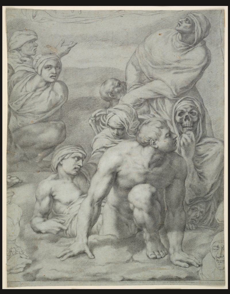 Gruppe von Auferstehenden aus Michelangelos Jüngstem Gericht (mittlere Guppe), Anton Raphael Mengs, nach Michelangelo Buonarroti