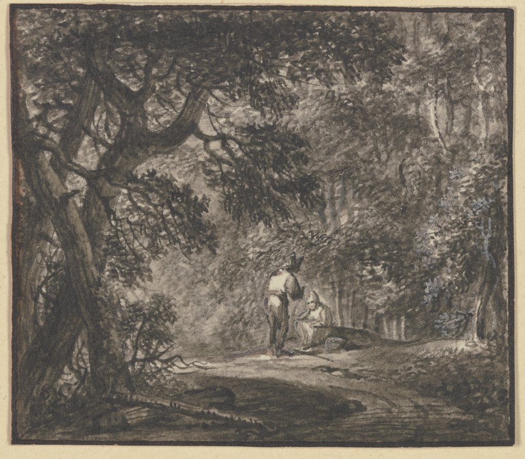 Waldinneres mit zwei Figuren, Johann Ludwig Ernst Morgenstern