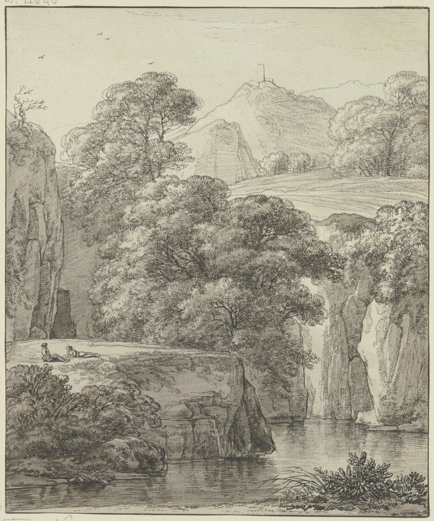 Mountain landscape with lake, Franz Innocenz Josef Kobell