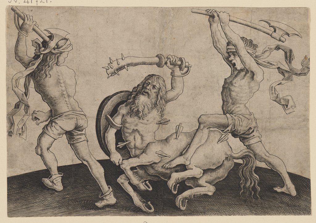 The Battle of Two Men with the Centaur, Master I. A. M. von Zwolle