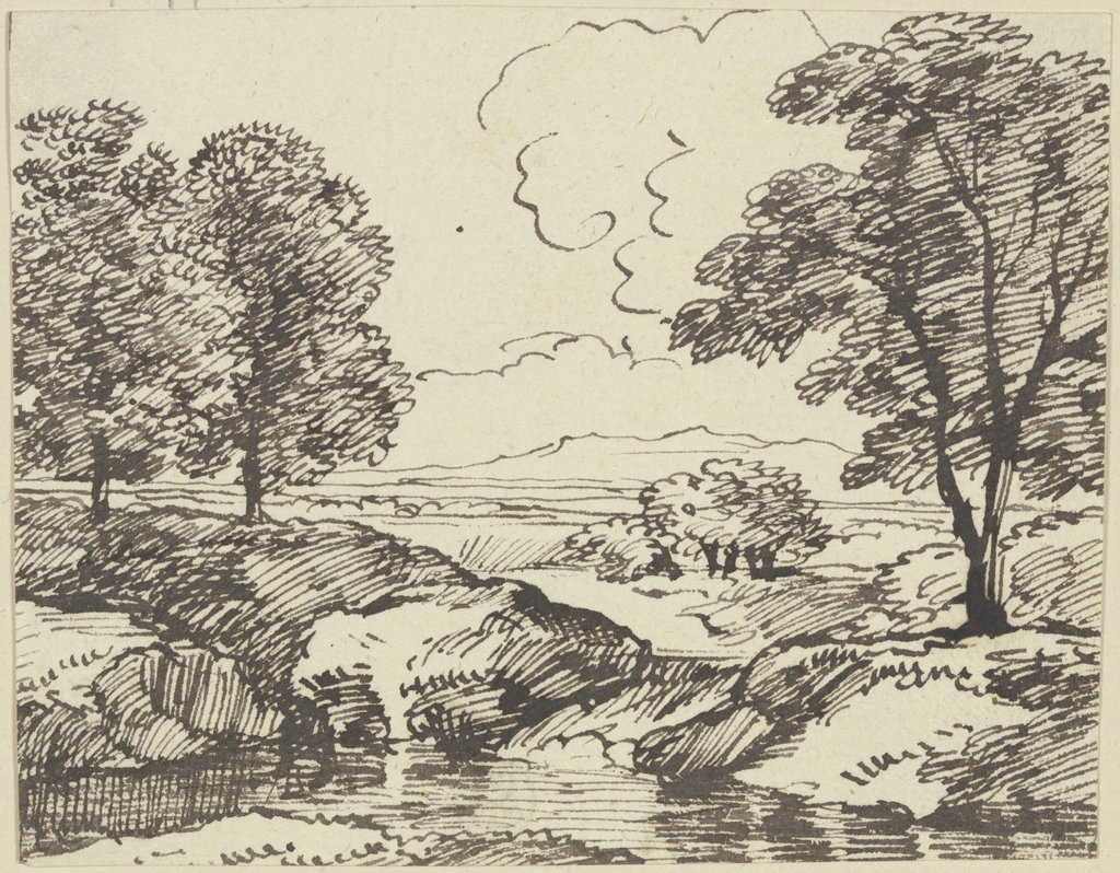 Trees at the stream, Franz Innocenz Josef Kobell