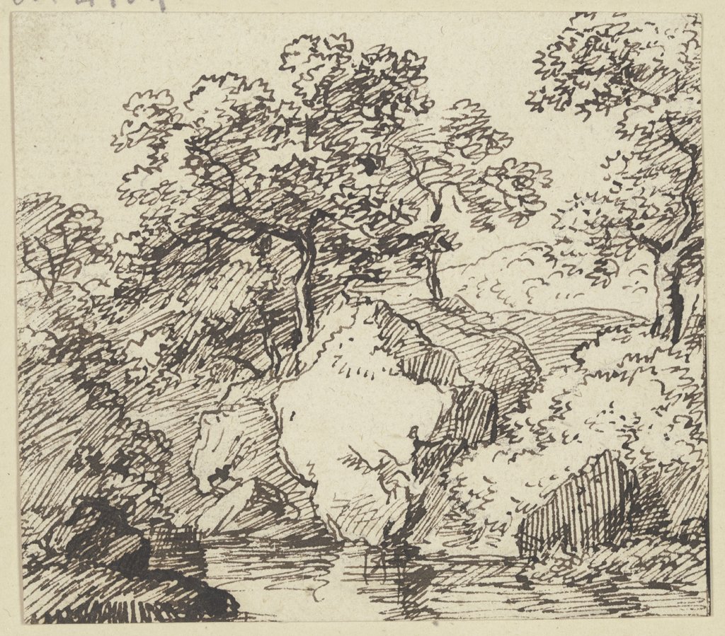Felsige Landschaft mit Bäumen, Franz Innocenz Josef Kobell