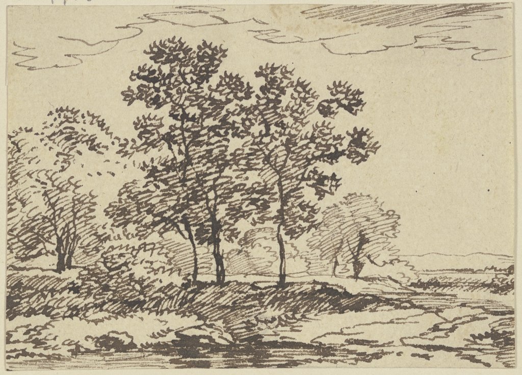 Trees by a body of water, Franz Innocenz Josef Kobell