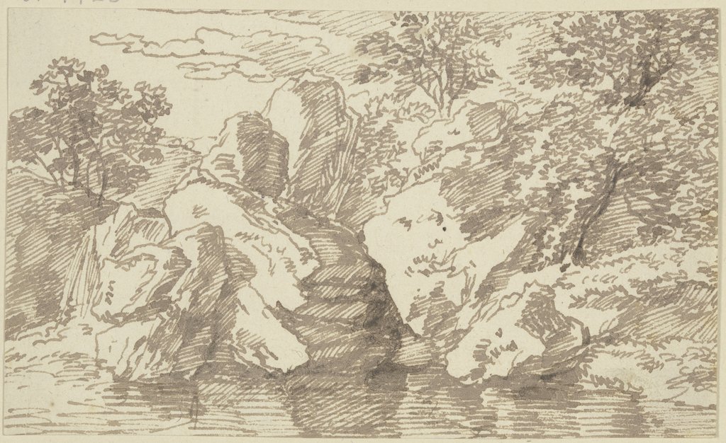Berglandschaft mit Gewässer, Franz Innocenz Josef Kobell