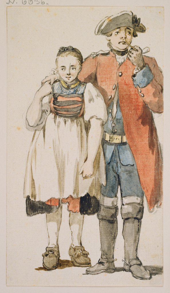 Soldier and girl, Georg Melchior Kraus