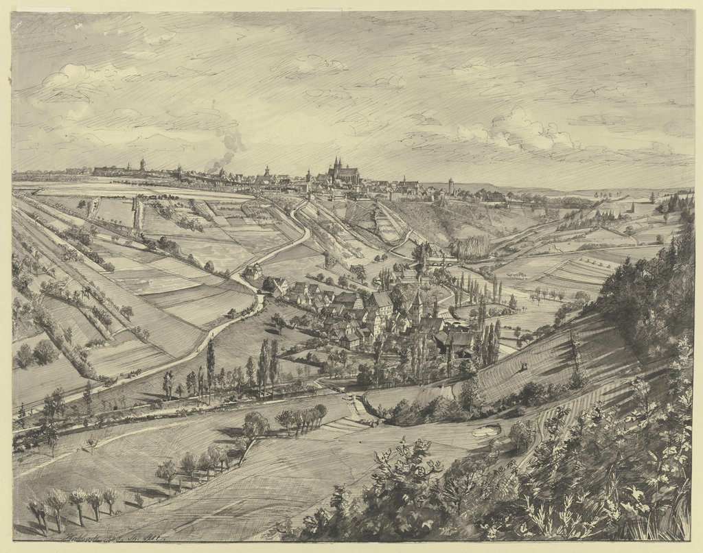 Blick auf Rothenburg ob der Tauber, Theodor Alt