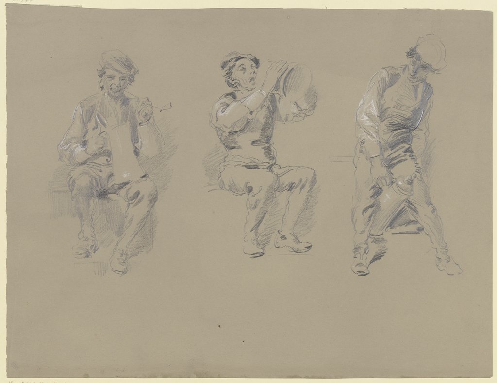 Drei Studien eines Trinkenden, Wilhelm Busch