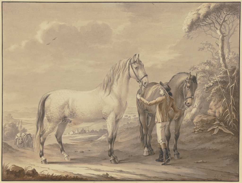 Neapolitan horses, Johann Georg Pforr