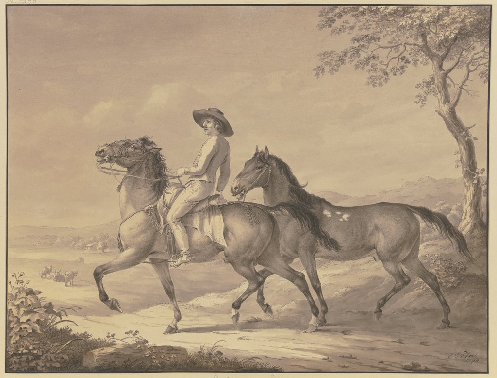 Hungarian horses, Johann Georg Pforr