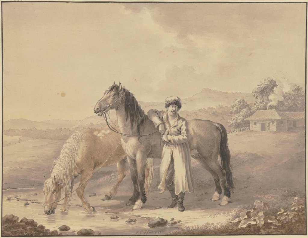 Russian horses, Johann Georg Pforr