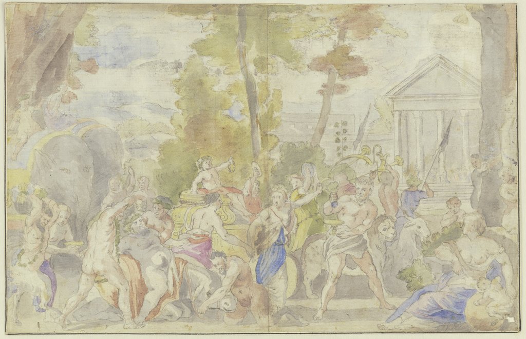 The triumph of Bacchus, Johann Viktor Platzer;   ?, after Pietro da Cortona