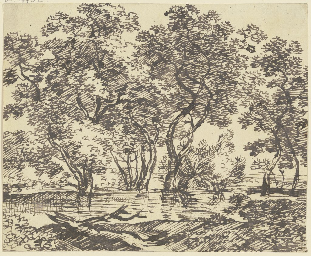 Bäume an einem Gewässer, Franz Innocenz Josef Kobell