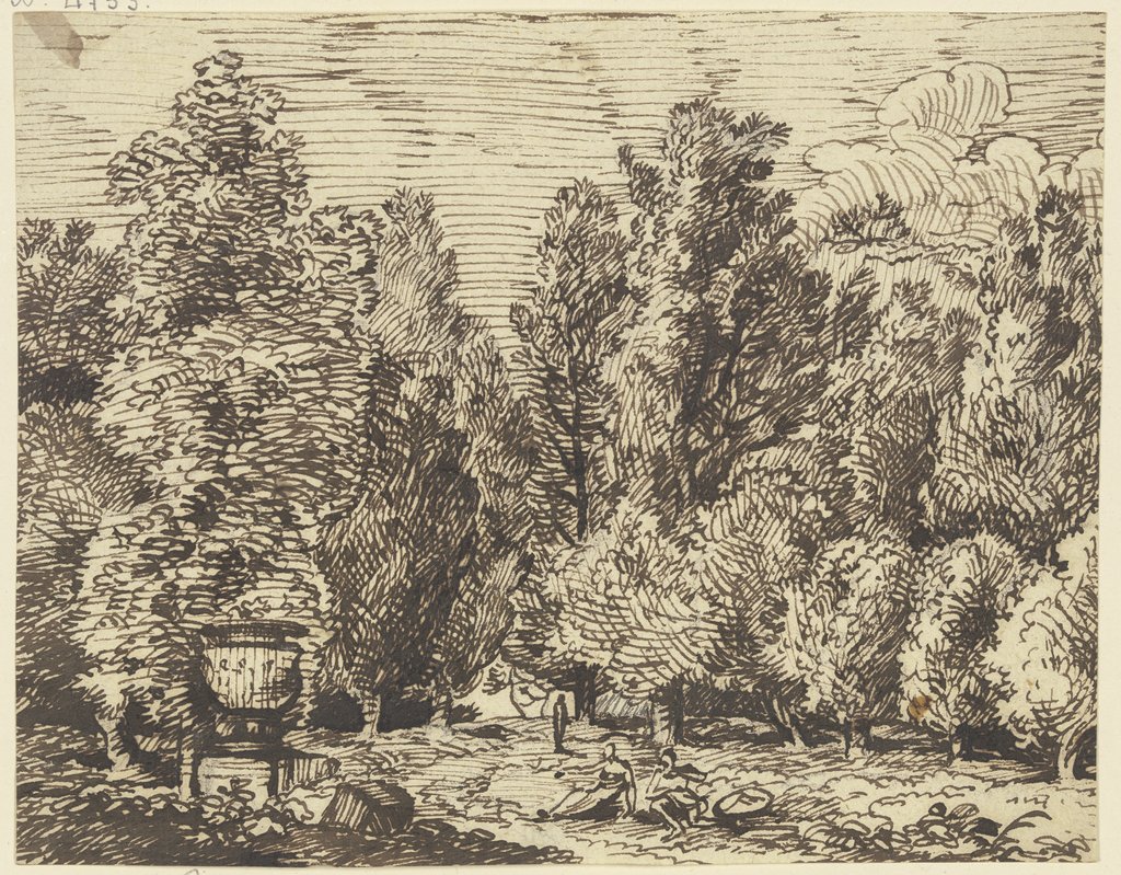Landschaft mit hohen Bäumen und antikischer Staffage, Franz Innocenz Josef Kobell