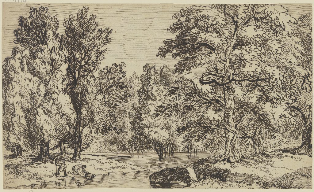 Wald mit Gewässer und Staffagefiguren, Franz Innocenz Josef Kobell