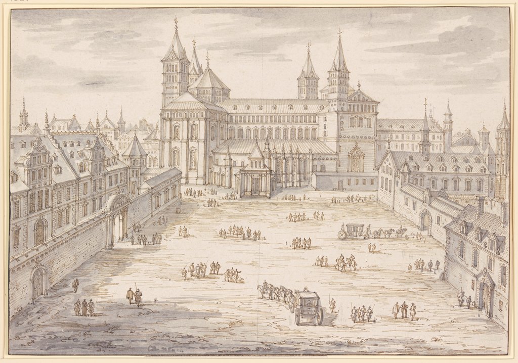 Dom und Bischöfliches Palais zu Speyer vor der Zerstörung 1689, Israel Silvestre