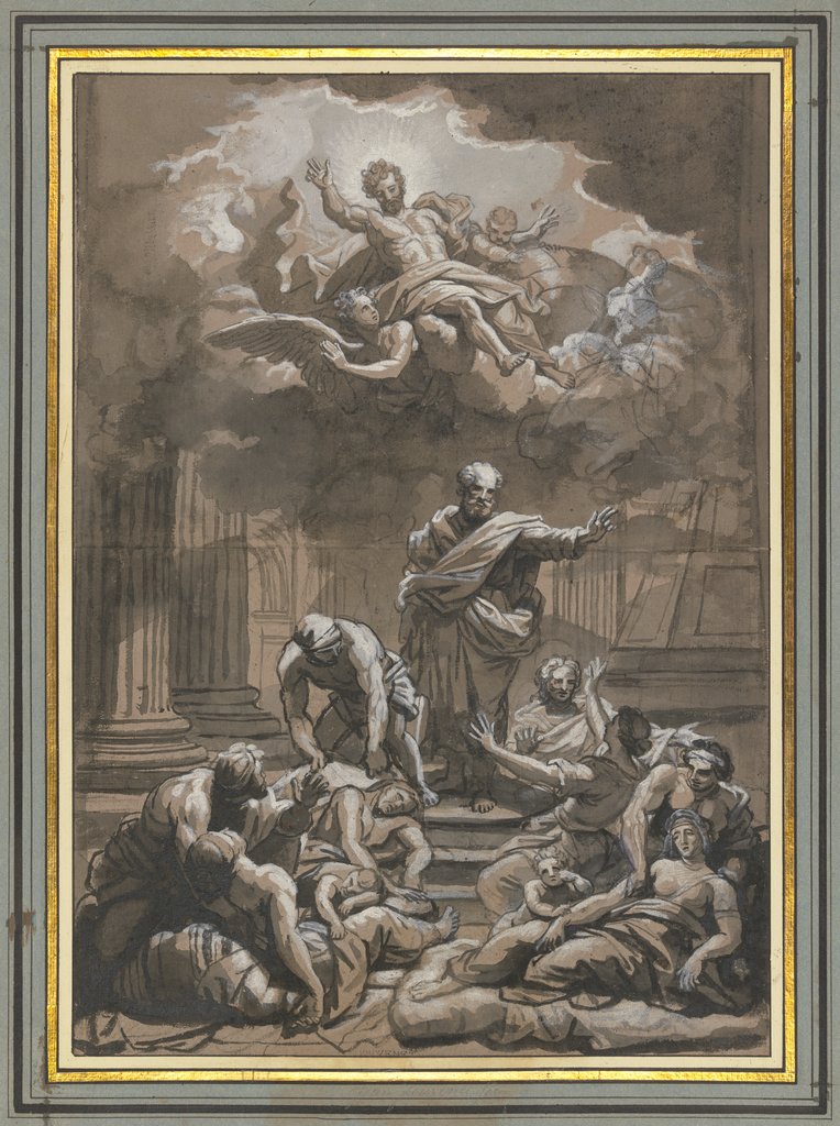 Der Heilige Petrus heilt die Kranken mit seinem Schatten, Jean Jouvenet