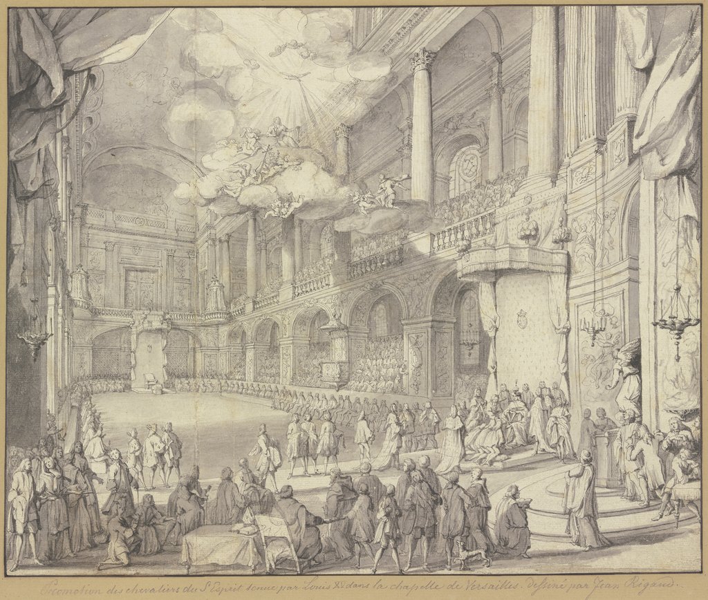 Réception des chevaliers de l'Ordre du St. Esprit dans la Chapelle de Versailles lors de la Grande Promotion du 3 Juin 1724, Jacques Rigaud