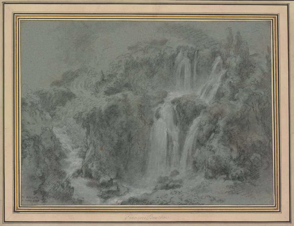 Die Wasserfälle von Tivoli, François Boucher