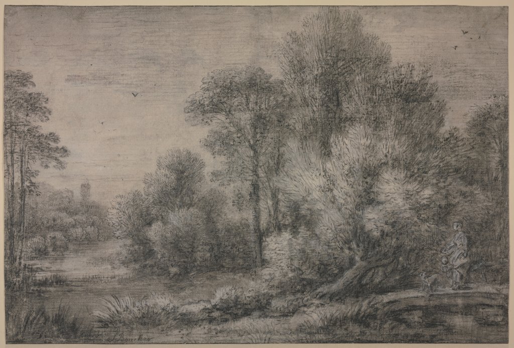 River landscape, François Boucher