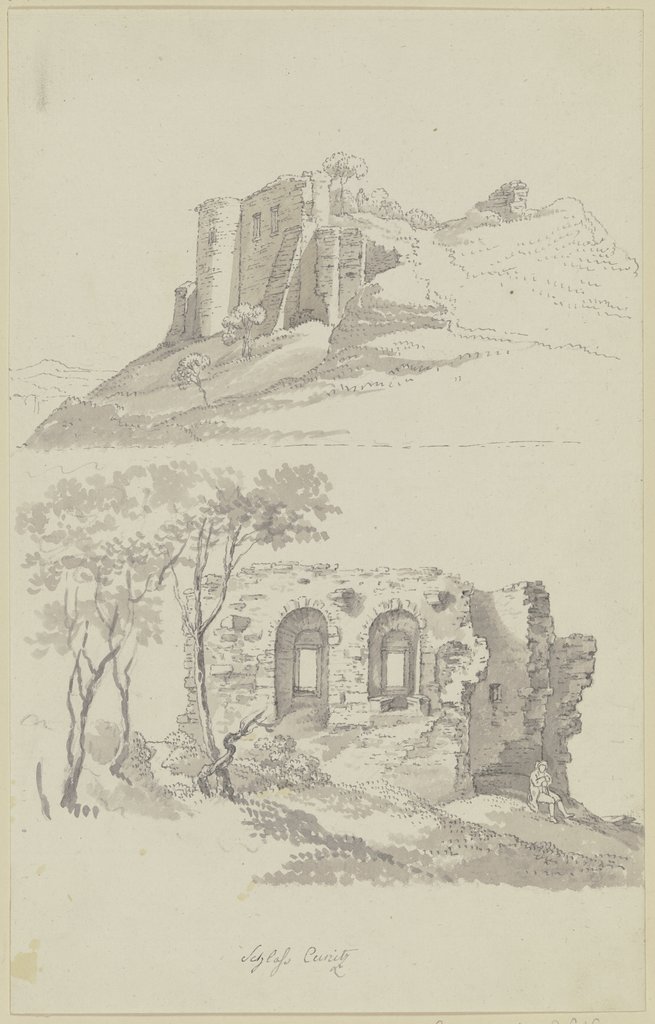 Die Ruine der Kunitzburg bei Jena, Georg Melchior Kraus