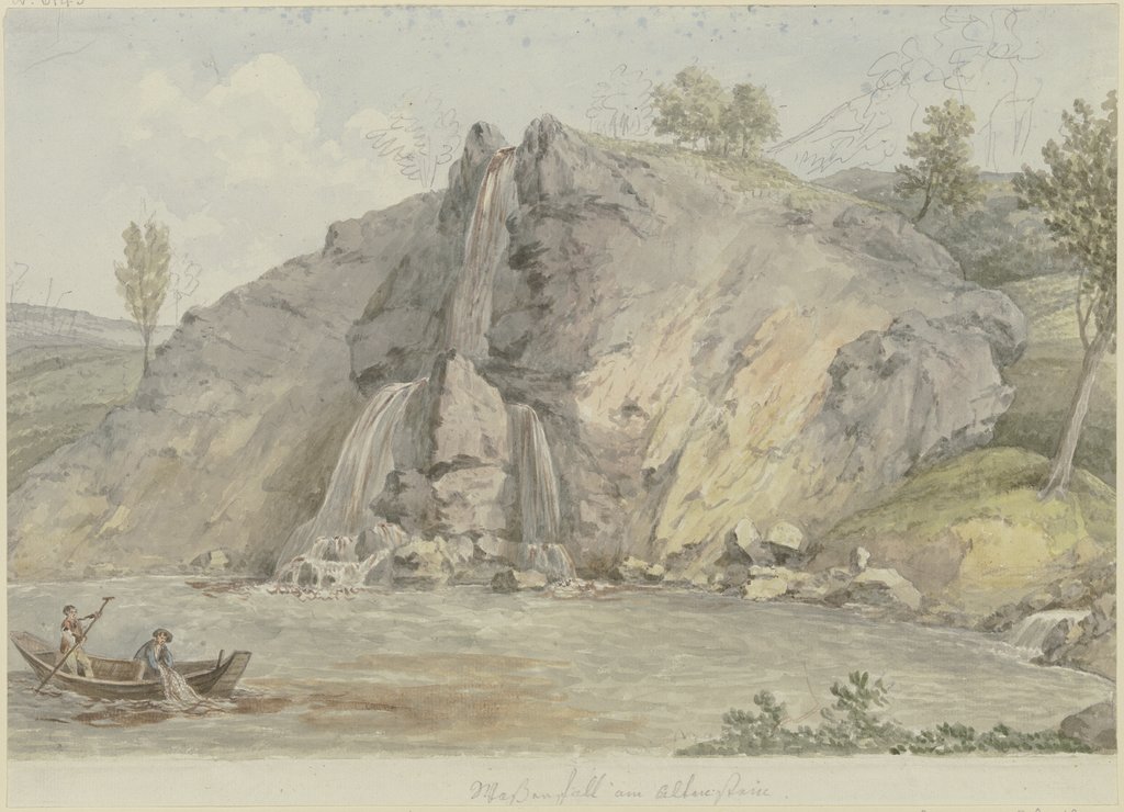 Der Wasserfall am Altenstein bei Meiningen, Georg Melchior Kraus