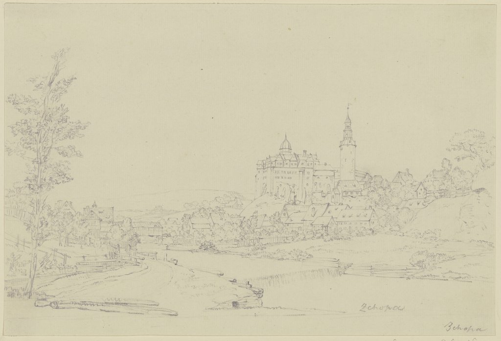 Zschopau mit Schloss Wildeck, Georg Melchior Kraus