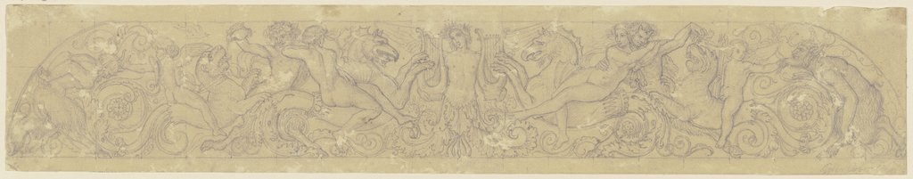 Nymphen und Satyrn auf Fabeltieren, Peter von Cornelius