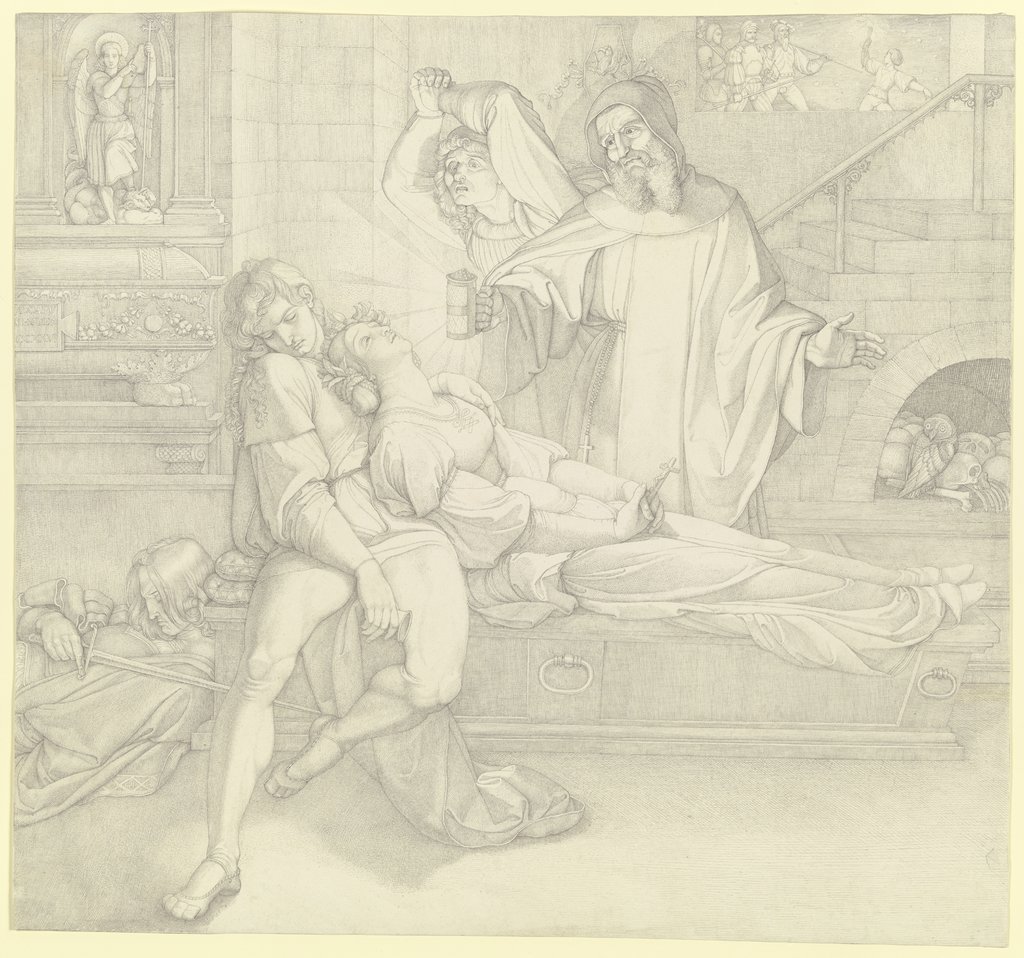 Romeo und Julia tot in der Gruft, Peter von Cornelius
