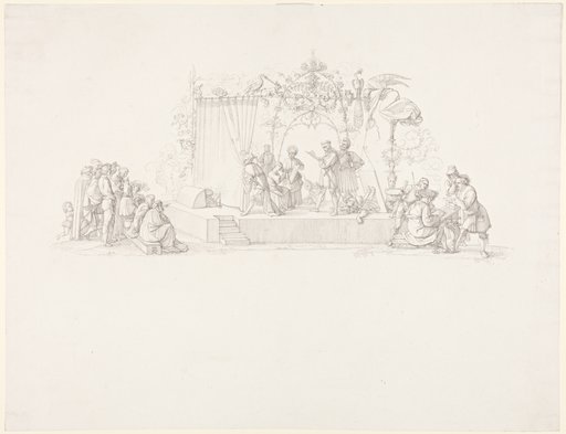 Vorspiel Auf Dem Theater Illustration zu Schillers "Berglied" (linker Teil) - Digitale Sammlung