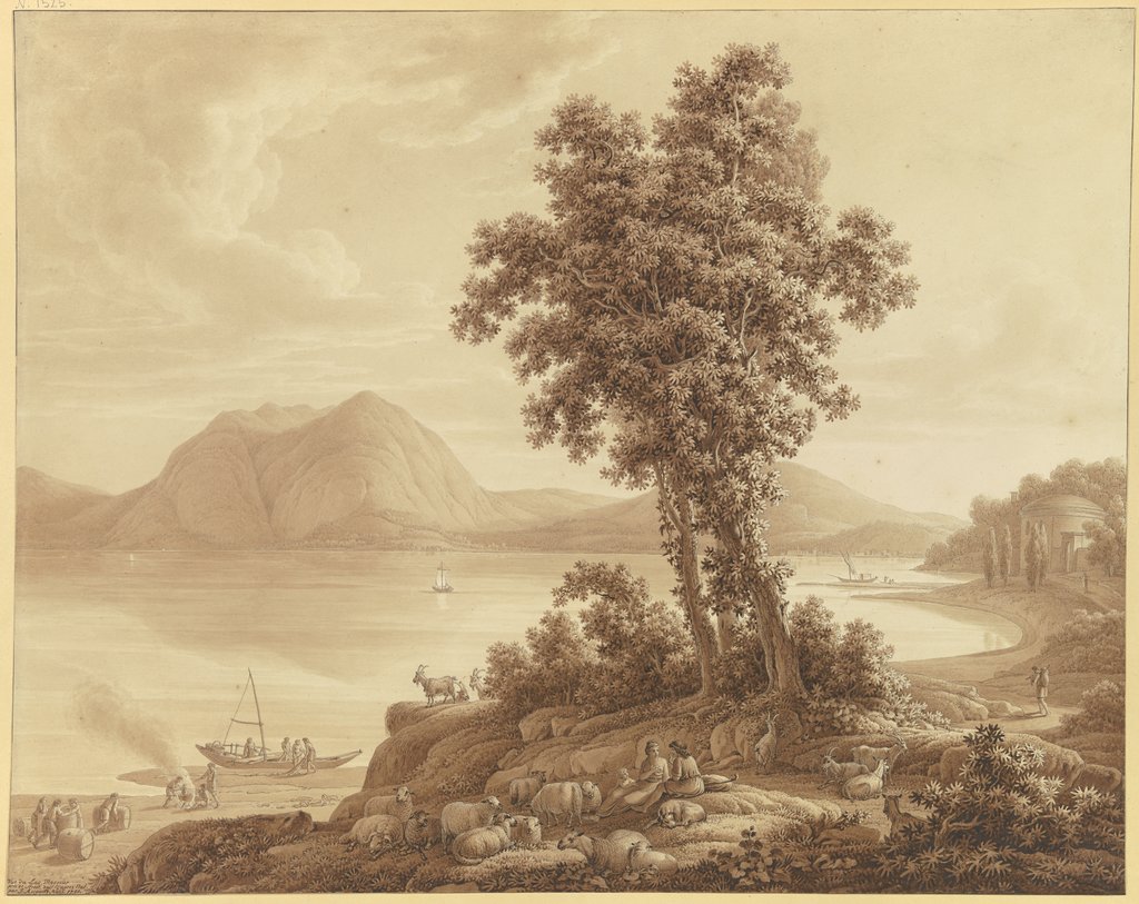View of Lake Maggiore, Johann August Nahl the Younger