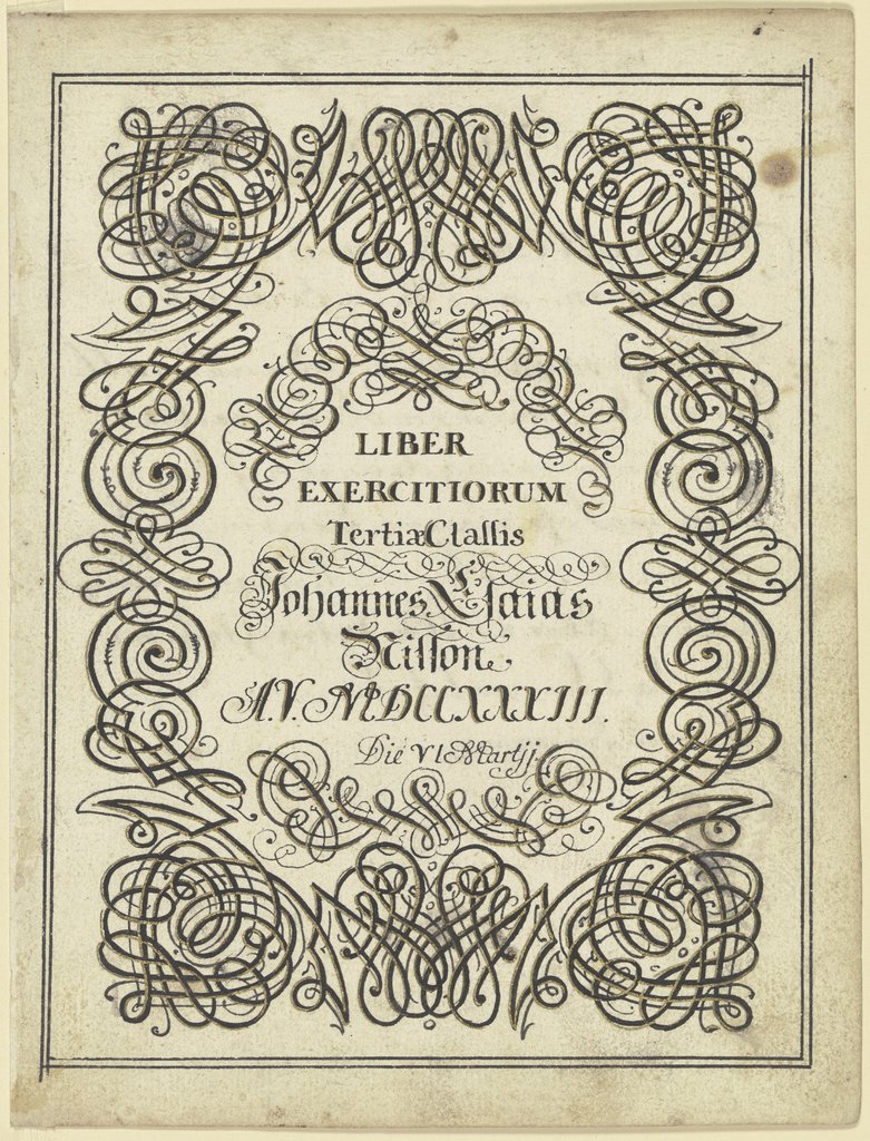 Ornamental title page, Johannes Esaias Nilson