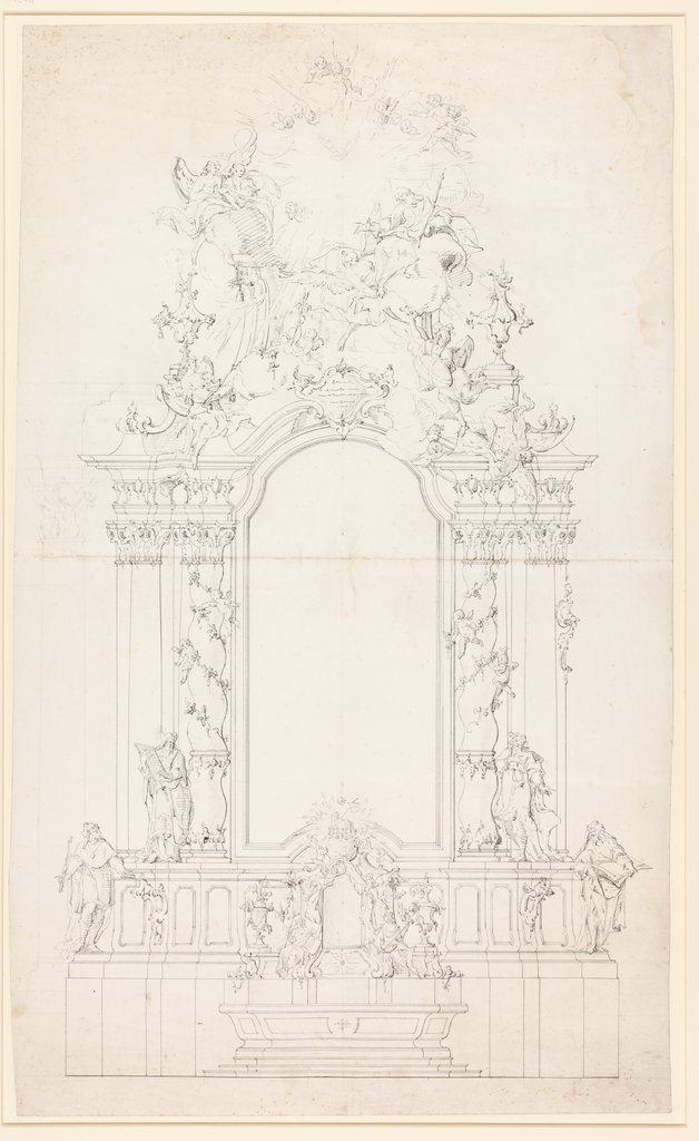 Sketch of an altar, Johann Baptist Straub