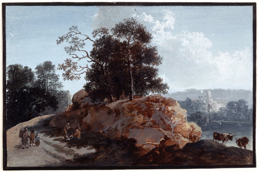 Tree section on rocks, Johann Friedrich Alexander Thiele