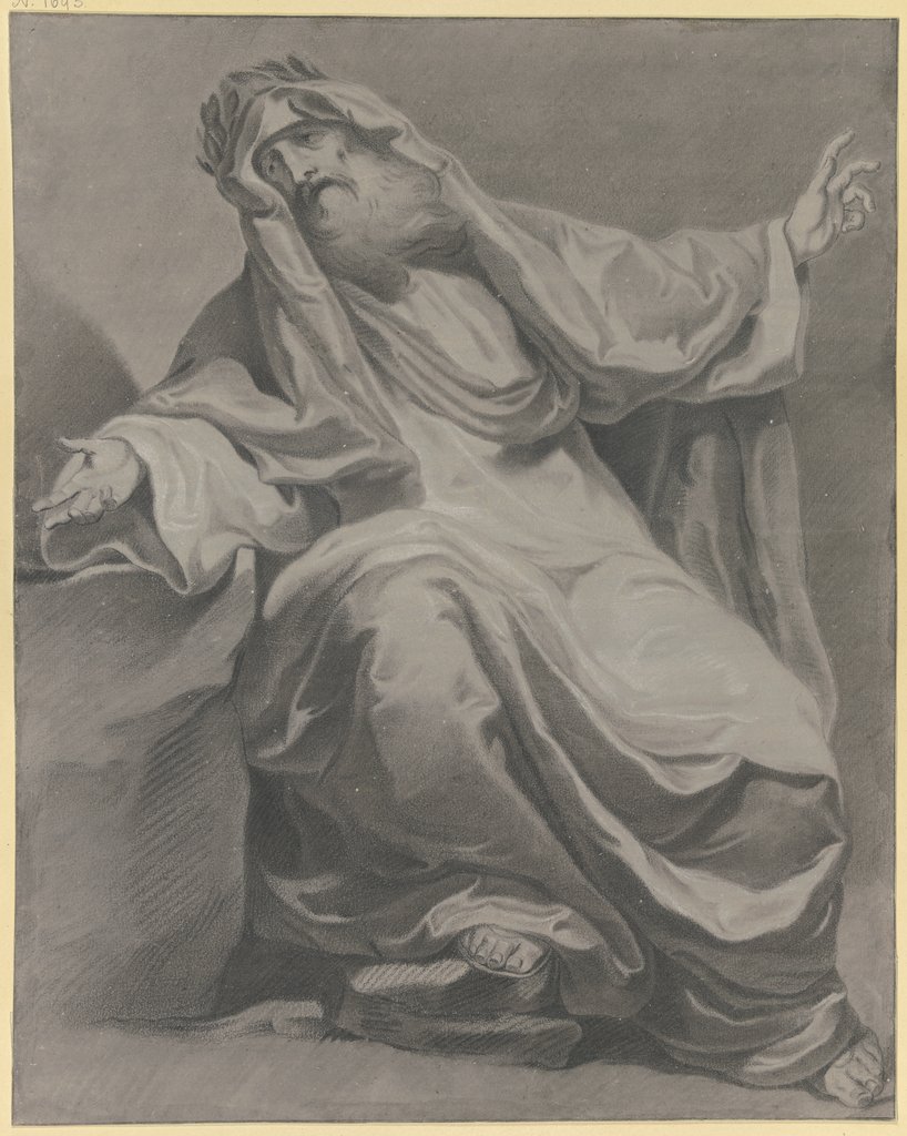 Gewandfigur mit einem Lorbeerkranz, Johann Georg Trautmann