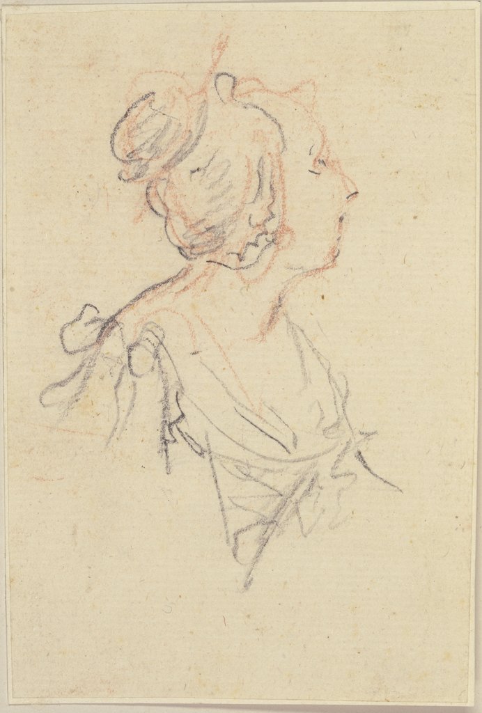 Brustbild eines jungen Mädchens im Profil nach rechts, Gottlieb Welté